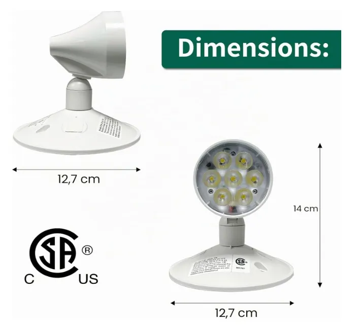 Éclairage d'urgence à distance avec tête unique – photo 3