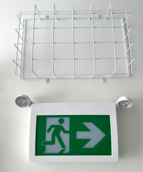 Panneau de sortie Running Man avec éclairage d'urgence & grille de protection – photo 4