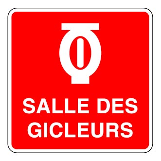 Panneau d'aluminium 12" x 12" réfléchissant raccords pompiers pour gicleurs (Conforme à la norme ISO 7010)