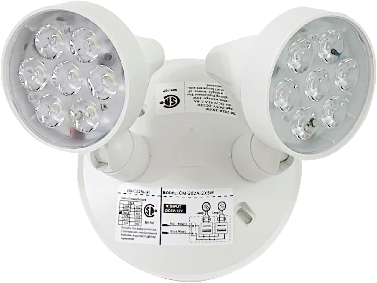 Éclairage frontal d'urgence avec fonctions à distance 800 lumens