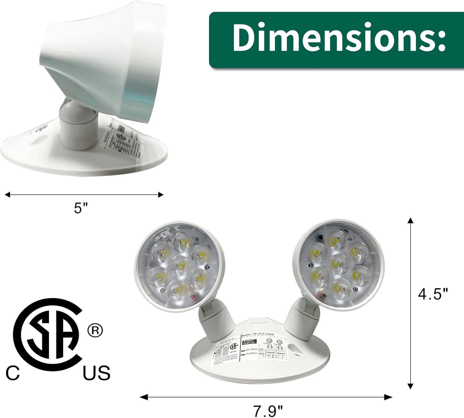 Éclairage frontal d'urgence avec fonctions à distance 800 lumens – photo 3