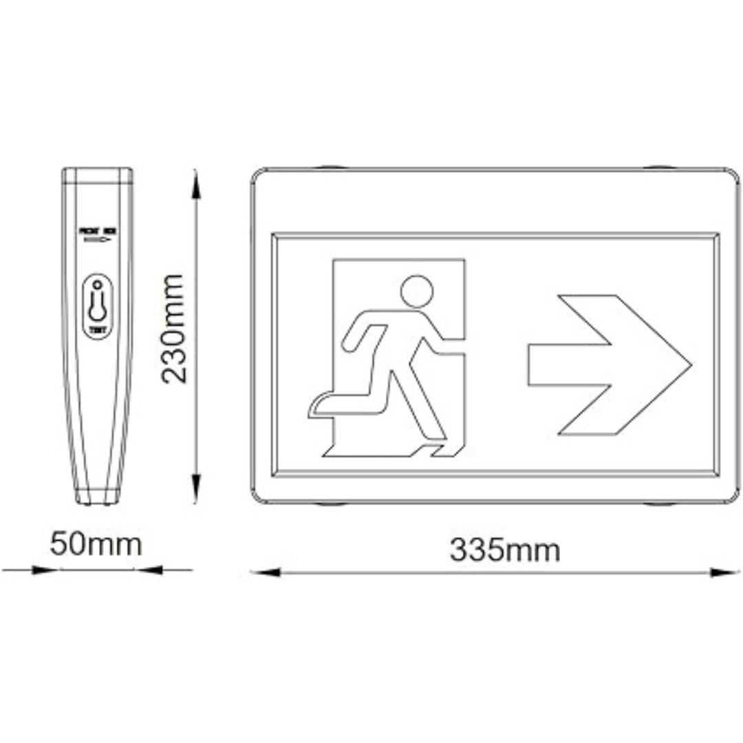 Panneau de Sortie "Running Man" LED (Panneau Seul) | Certifié CSA | Batterie 120 Min. – photo 2