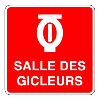 Panneau d'aluminium 12" x 12" réfléchissant raccords pompiers pour gicleurs (Conforme à la norme ISO 7010)